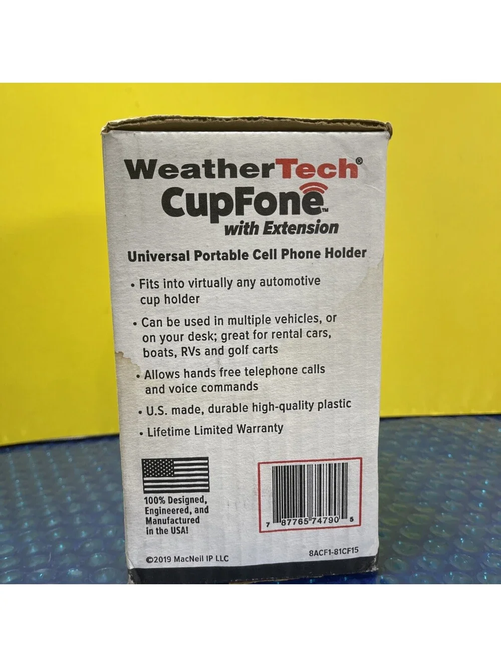 WeatherTech CupFone Universal Cell Phone Holder With Extension - Black Sealed